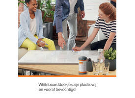 Whiteboardreinigingsdoekjes Nobo plasticvrij 100 stuks