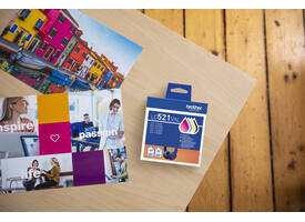 Inktcartridge Brother LC-521 zwart + 3 kleuren
