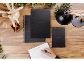 Notitieboek Rhodia Greenbook recycled A5+ lijn 160 pagina's 90gr sc