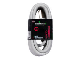 Kabel Green Mouse USB-A to Lightning data Woven 2m