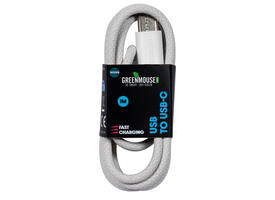 Kabel Green Mouse USB-A to USB-C data Woven 1m