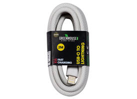 Kabel Green Mouse USB-C to Lightning data Woven 2m