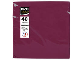 Servet Pronappe 1/4 vouw 2-laags 380x380mm 40 vel bordeauxrood