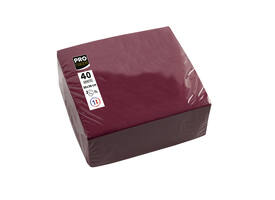 Servet Pronappe 1/4 vouw 2-laags 380x380mm 40 vel bordeauxrood
