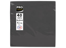 Servet Pronappe 1/4 vouw 2-laags 380x380mm 40 vel zwart