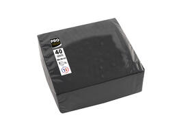 Servet Pronappe 1/4 vouw 2-laags 380x380mm 40 vel zwart