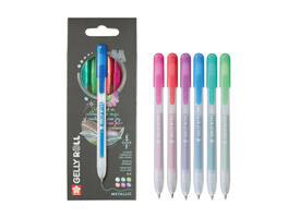 Gelschrijver Sakura Gelly Roll Metallic 08 klikfunctie set à 6 kleuren