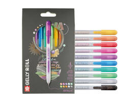 Gelschrijver Sakura Gelly Roll Metallic 08 klikfunctie assorti 10st