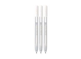 Gelschrijver Sakura Gelly Roll Classic 08 klikfunctie set à 3  wit