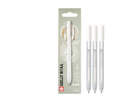 Gelschrijver Sakura Gelly Roll Classic 08 klikfunctie set à 3  wit