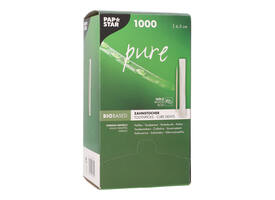 Tandenstoker Papstar Pure per stuk verpakt dispenser à 1000 stuks hout