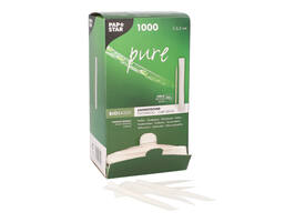 Tandenstoker Papstar Pure per stuk verpakt dispenser à 1000 stuks hout