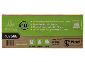 Telrol Exacompta 80mmx76m kern Ø12mm thermisch fenolvrij
