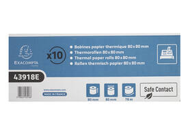 Telrol Exacompta 80mmx76m kern Ø12mm SafeContact thermisch