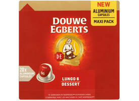 Koffiecups Douwe Egberts Lungo dessert 20 stuks