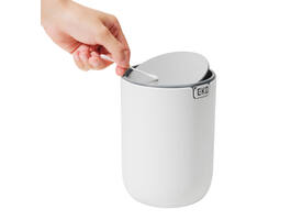 Afvalbak EKO Fandy 2 tafelmodel met swingdeksel 1,5 liter wit
