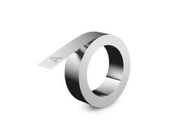 Reliëftape Dymo embossing niet klevend aluminium 12mm zilver