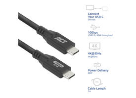 Kabel ACT USB-C 3.0 10Gbps 60W USB 1 meter