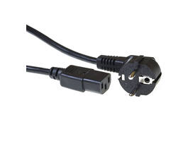 Kabel ACT Netsnoer CEE 7/7 male - C13 zwart 2.5 meter