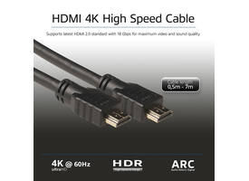 Kabel ACT HS v2.0 HDMI-A male - HDMI-A male (AWG30) 1 meter