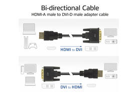 Adapterkabel ACT HDMI-A male naar DVI-D male 1 meter