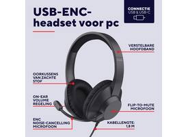 Hoofdtelefoon Trust Ayda Max USB-ENC