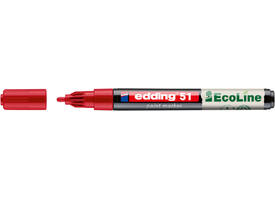 Paintmarker edding 51 EcoLine op waterbasis 1-2mm rood