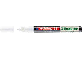 Paintmarker edding 51 EcoLine op waterbasis 1-2mm wit