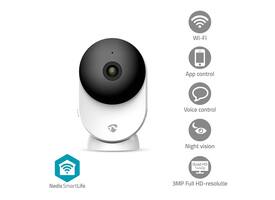 Beveiligingscamera Nedis Smartlife Wifi indoor 3MP Full HD 1296p wit