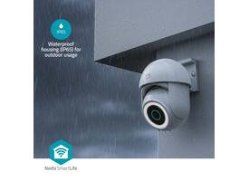 Beveiligingscamera Nedis Smartlife Wifi buiten 3MP Full HD 1296p wit