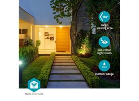 Beveiligingscamera Nedis Smartlife Wifi buiten 3MP Full HD 1296p wit