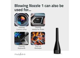 Handstofzuiger / luchtblazer Nedis 90W oplaadbaar zwart