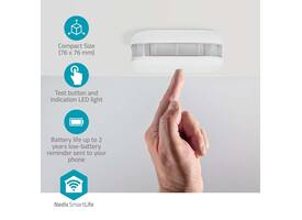 Rookmelder Nedis Smartlife Wifi 10 jaar sensor wit