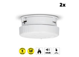 Rookmelder Alecto mini 2 stuks met 5 jaar batterij SA102 wit