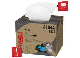Poetsdoek WypAll X80 PowerClean 426x281mm 160vel dispenserdoos wit 8279