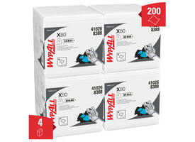 Poetsdoek WypAll X80 PowerClean 305x317mm 4x50vel wit 8388