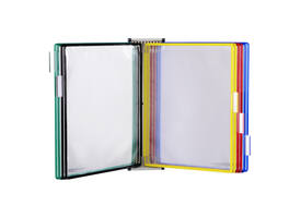 Zichtpanelensysteem wand Tarifold magnetisch A4 met 10-tassen assorti