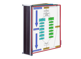 Zichtpanelensysteem wand Tarifold magnetisch A4 met 10-tassen assorti