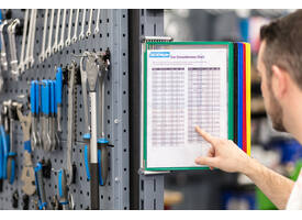 Zichtpanelensysteem wand Tarifold magnetisch A4 met 10-tassen assorti