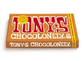 Chocolade Tony's Chocolonely melk karamel zeezout reep 90 gram
