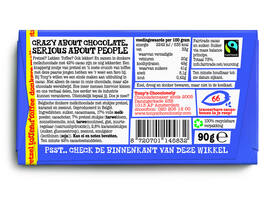 Chocolade Tony's Chocolonely donkere melk pretzel toffee reep 90 gram