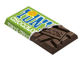 Chocolade Tony's Chocolonely puur amandel zeezout reep 90 gram
