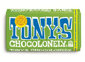 Chocolade Tony's Chocolonely puur amandel zeezout reep 90 gram
