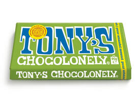 Chocolade Tony's Chocolonely puur amandel zeezout reep 90 gram