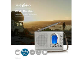 Wereldradio Nedis met wekker RDWR1000GY