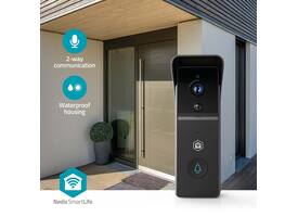 Videodeurbel Nedis Smartlife Wifi 3MP Full HD 1296p zwart
