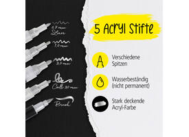 Acrylmarker Online lettering 5 breedtes zilver