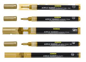 Acrylmarker Online lettering 5 breedtes goud