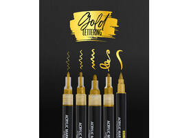 Acrylmarker Online lettering 5 breedtes goud