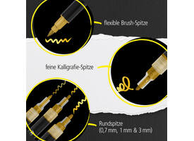 Acrylmarker Online lettering 5 breedtes goud